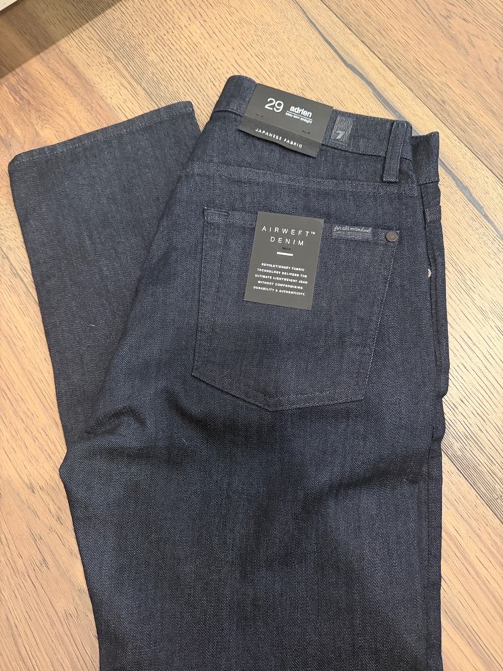 7 For All Mankind Men's Dark Indigo Slim Straight Adrien Jeans NWT Sz 29